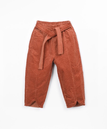 Corduroy trousers with elastic waistband