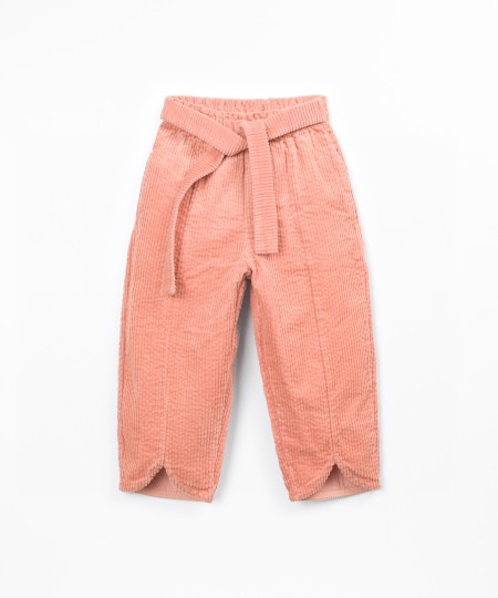 Corduroy trousers with elastic waistband