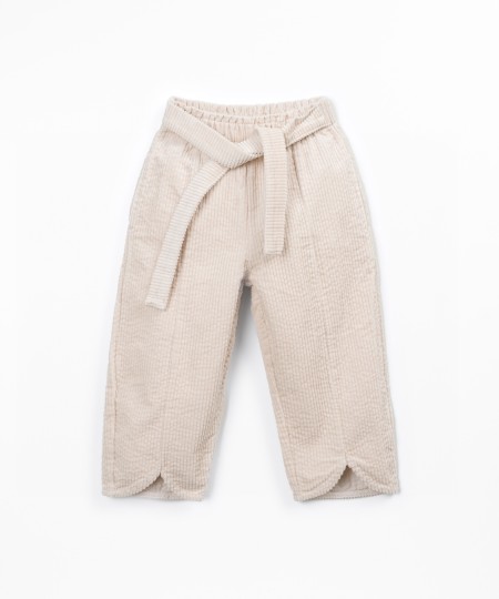 Corduroy trousers with elastic waistband