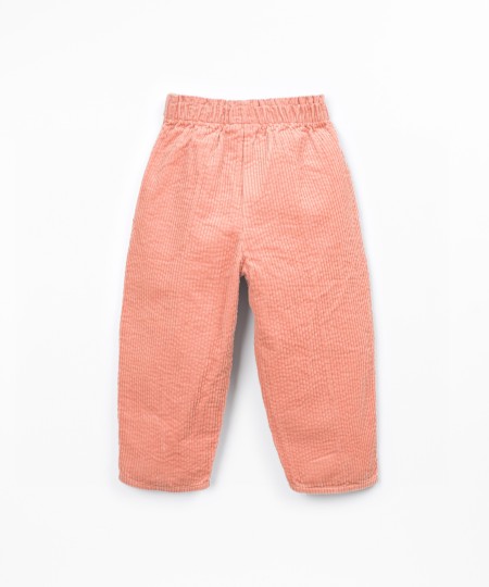 Pantalon en velours côtelé à taille élastique