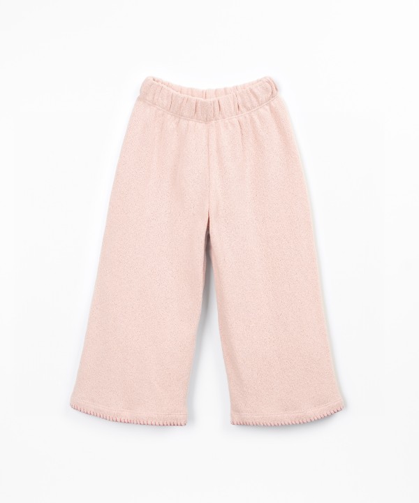 Knitted trousers with fibre blend