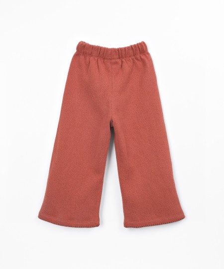 Calça de malha com mistura de fibras