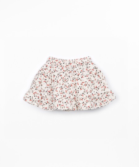 Leaf-print skort
