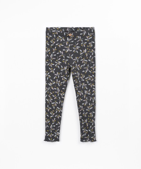 Knitted leggings with fibre blend