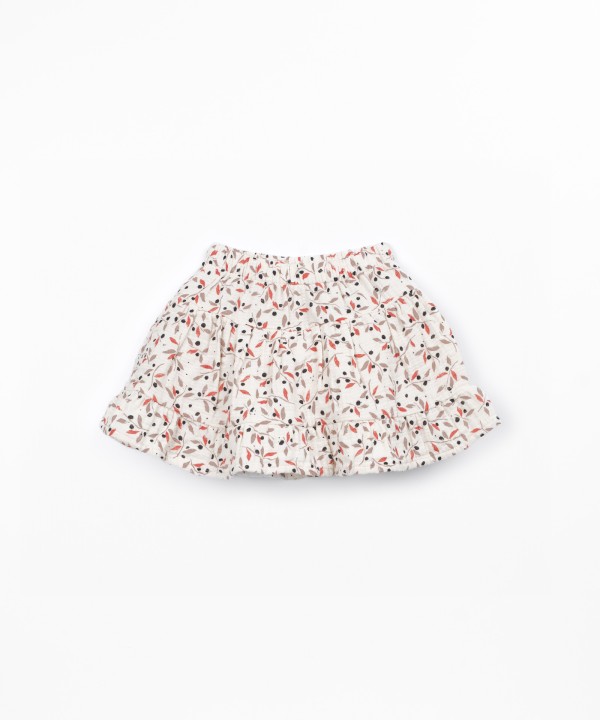 Leaf-print skort