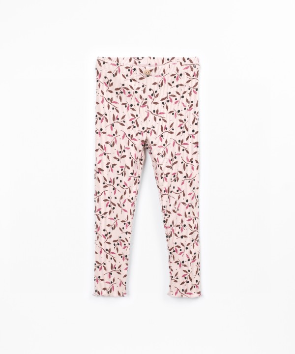 Knitted leggings with fibre blend