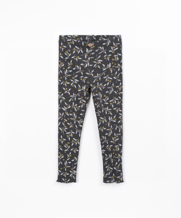 Knitted leggings with fibre blend