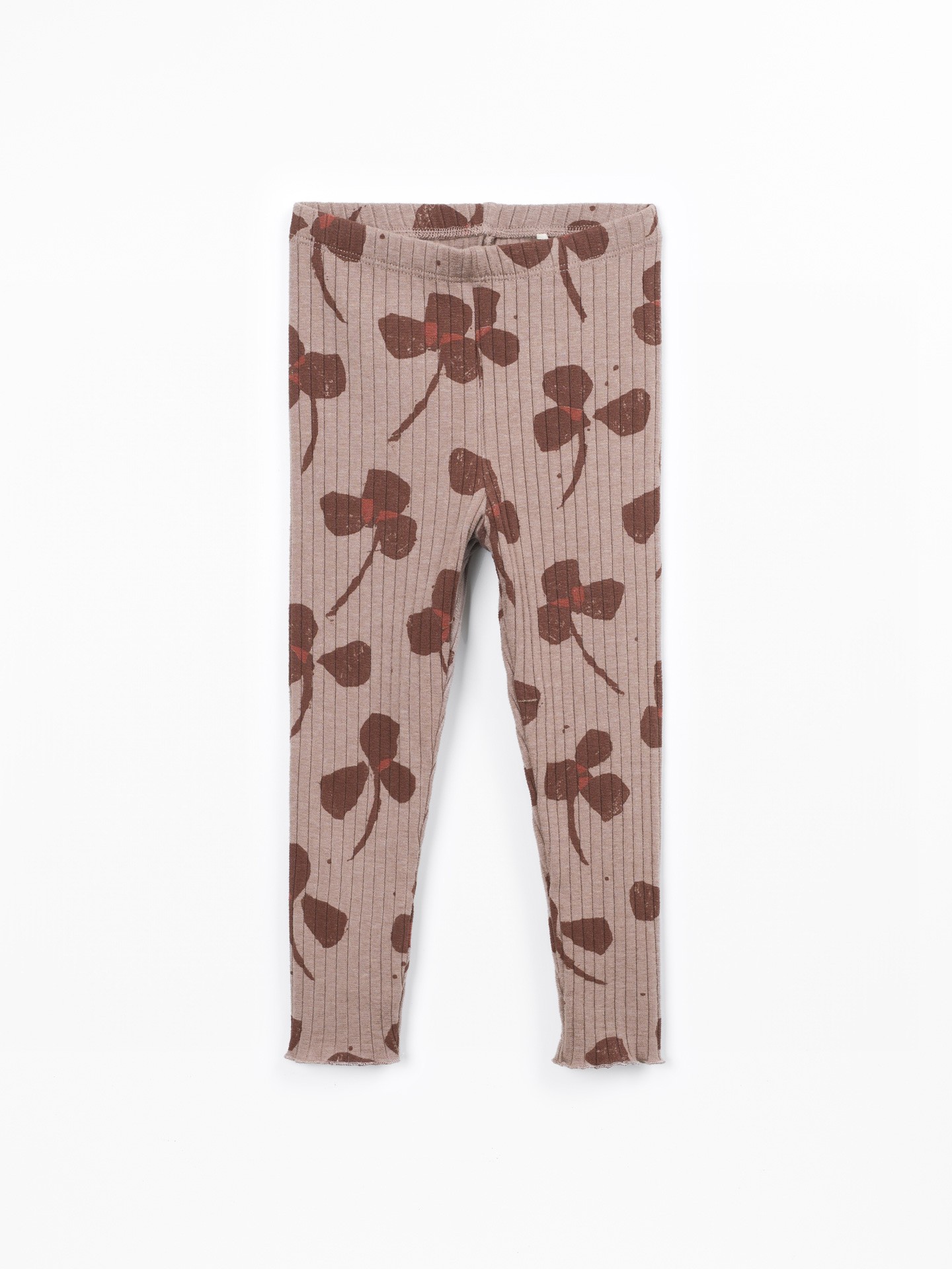 Legging en maille côtelée à imprimé