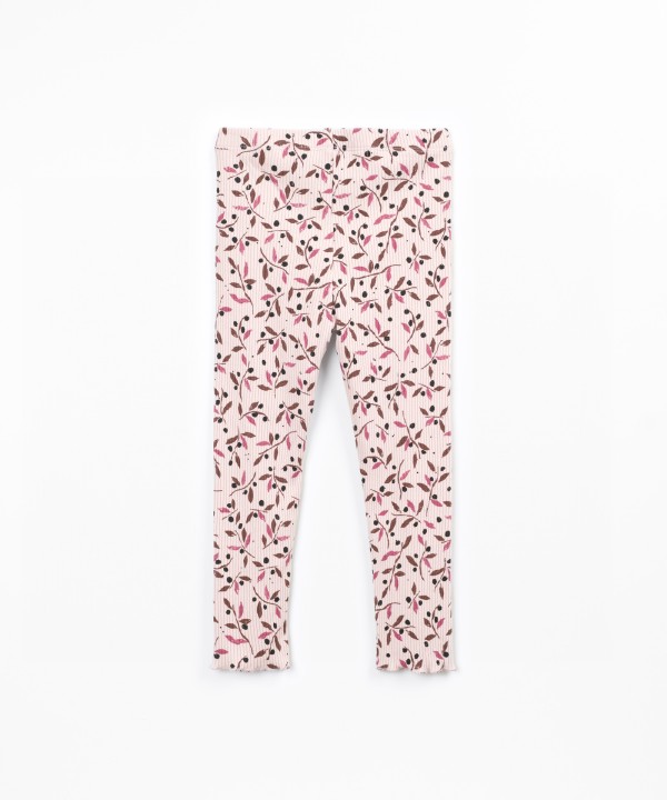 Knitted leggings with fibre blend