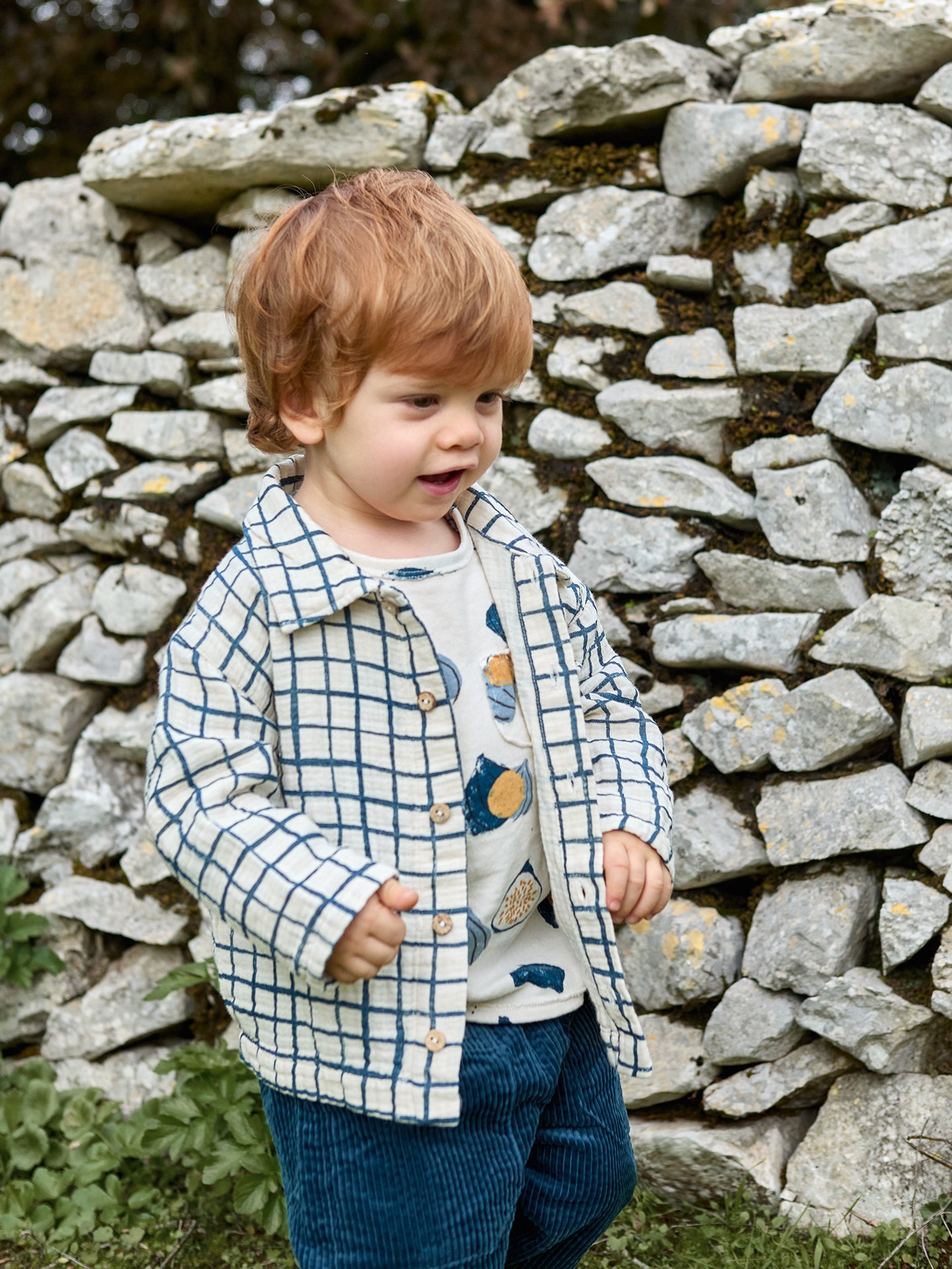 Camicia in tessuto con motivo a quadri