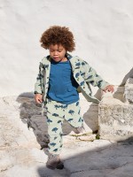 Corduroy trousers with print