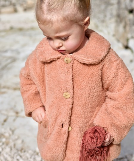 Manteau en fourrure avec col