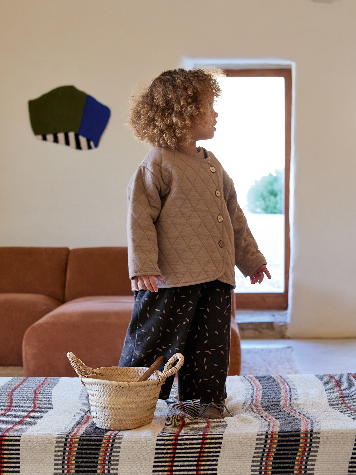 Veste matelassée avec boutons en coco