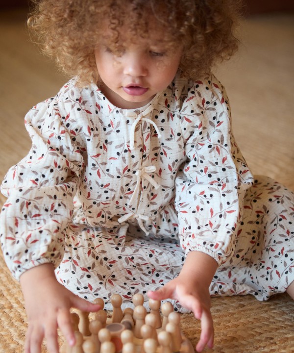 Vestido de tecido com estampado