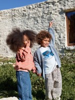 Trousers made from natural fiber fabric