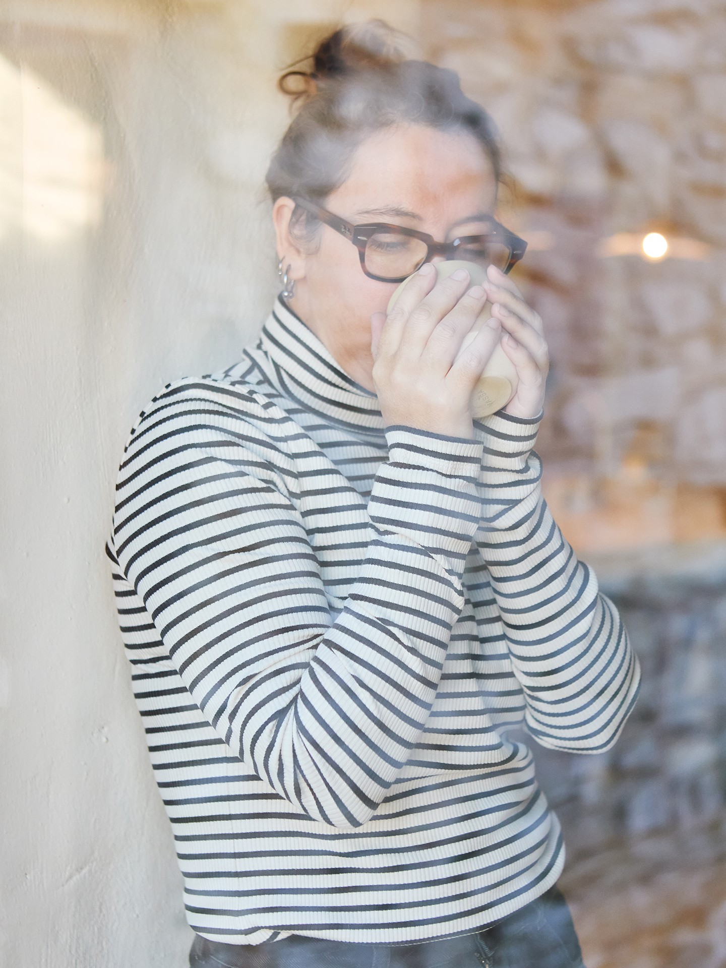 Pull en maille avec motif à rayures