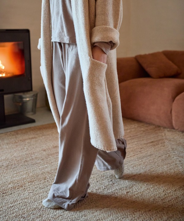 Jersey trousers with elastic waistband