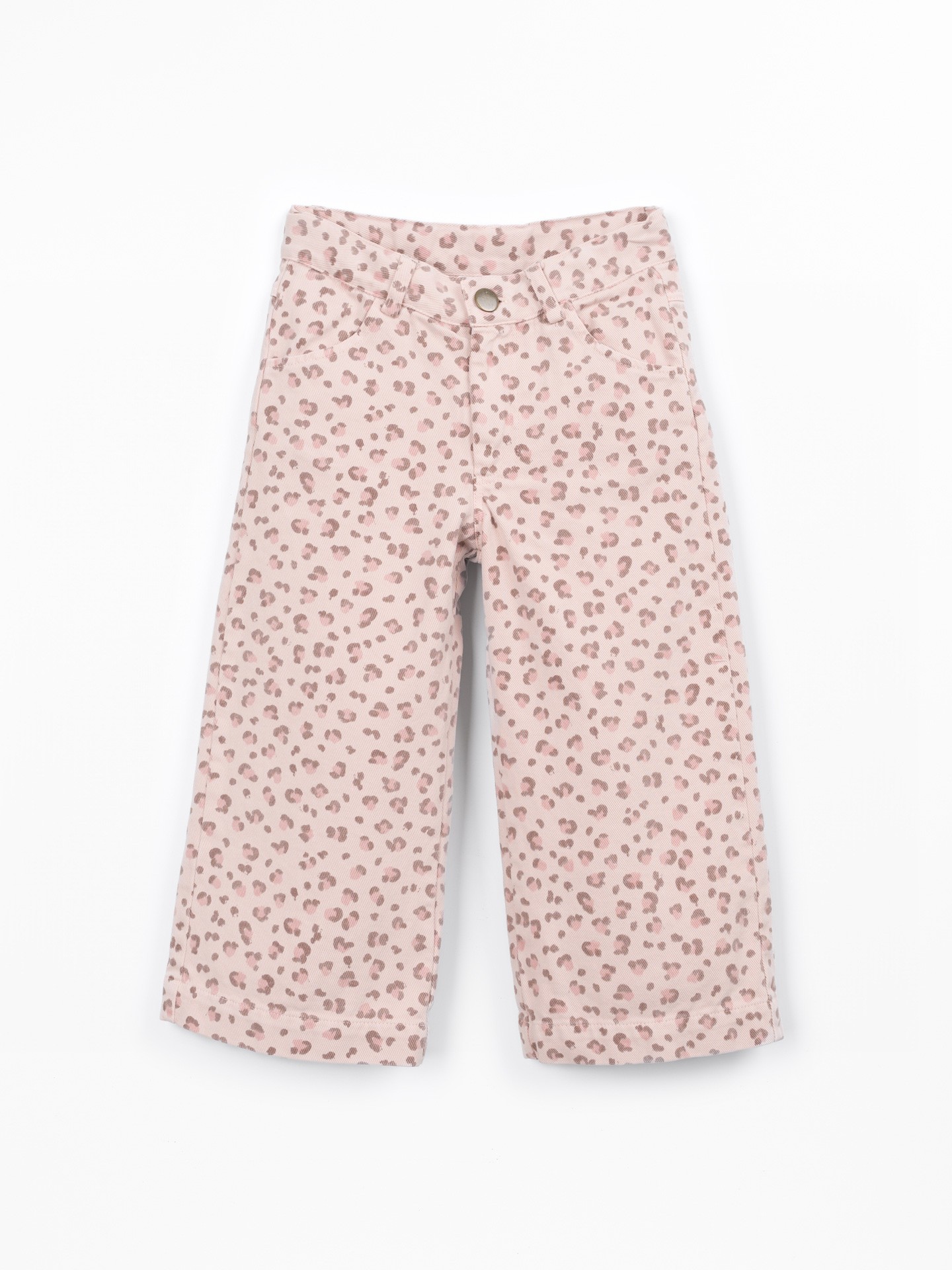 Printed twill trousers