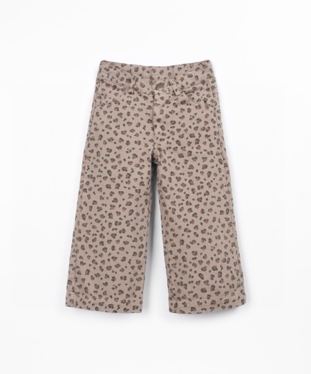 Pantalon en sergé imprimé