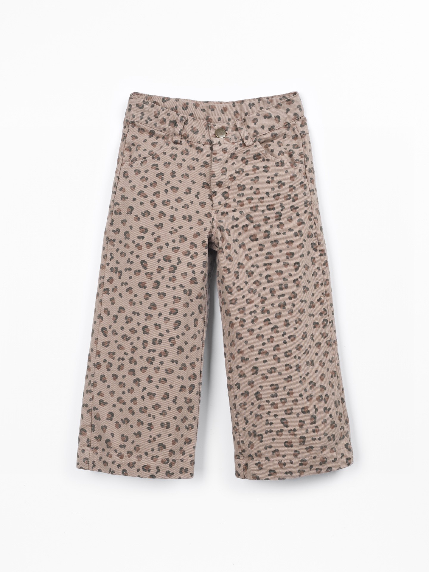 Printed twill trousers
