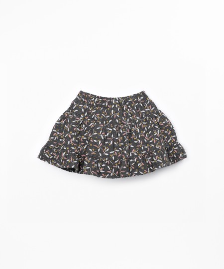 Leaf-print skort