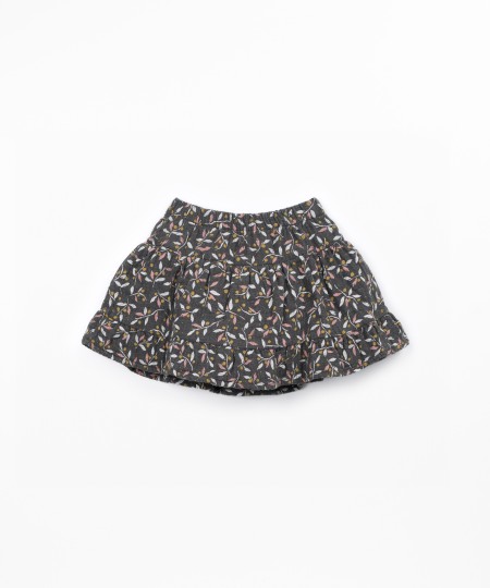Leaf-print skort