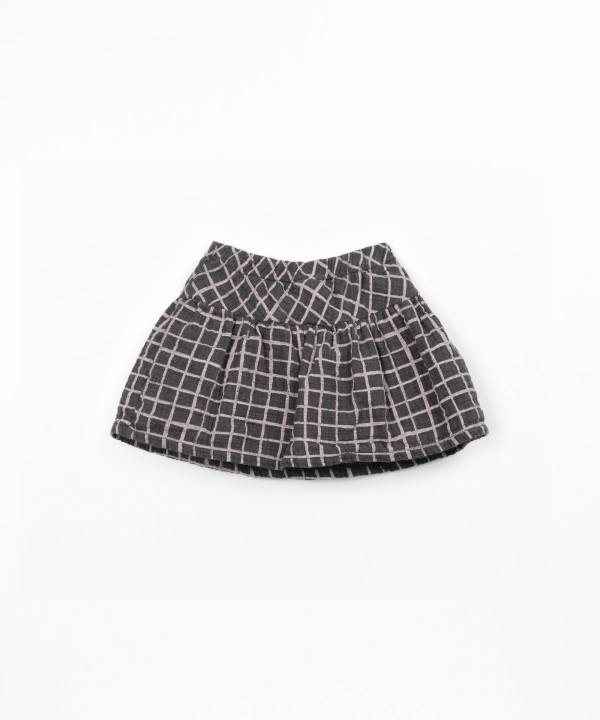Cotton fabric skort
