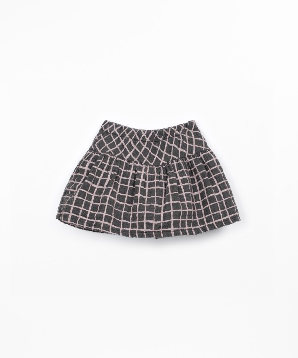 Cotton fabric skort