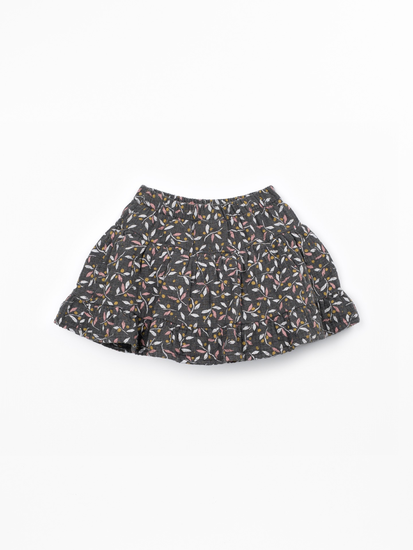Jupe-short à imprimé petites feuilles