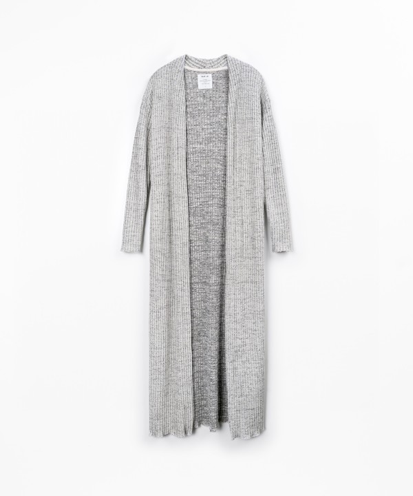 Long knit cardigan