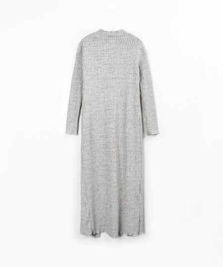 Long knit cardigan