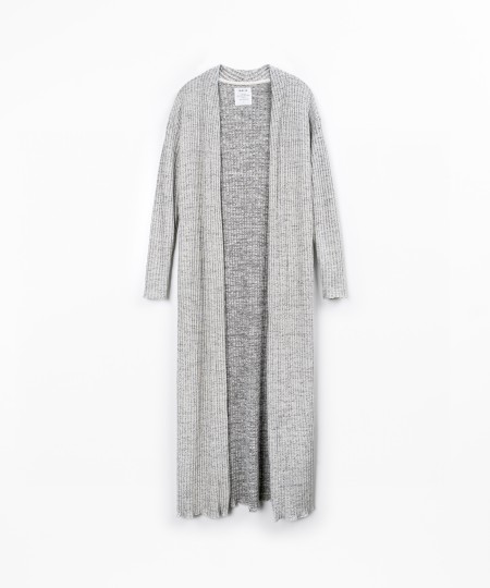 Long knit cardigan