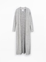 Long knit cardigan