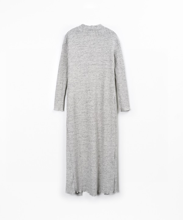 Long knit cardigan