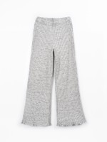Knit trousers with elasticated waistband