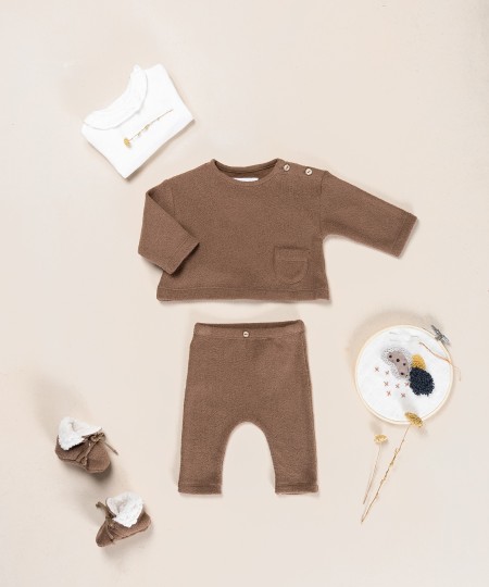 Knitted sweater with cotton and recycled cotton blend Knitted sweater with cotton and recycled cotton blend