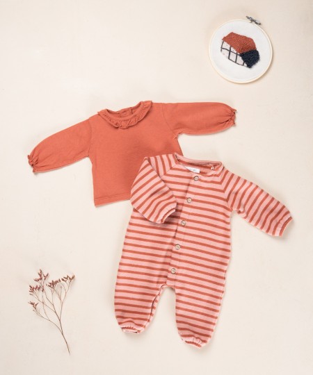 Jersey jumpsuit with a blend of natural and recycled fibers Jersey jumpsuit with a blend of natural and recycled fibers