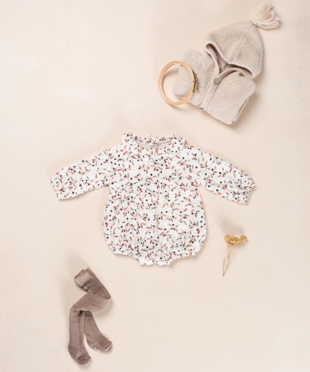 Fabric jumpsuit with collar Fabric jumpsuit with collar