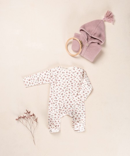 Jersey jumpsuit with natural fibers