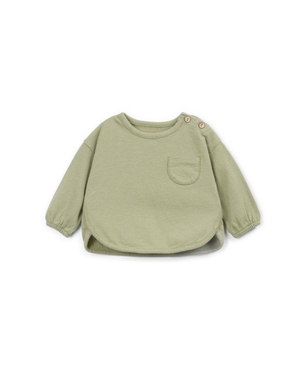 Jersey t-shirt with recycled fibers