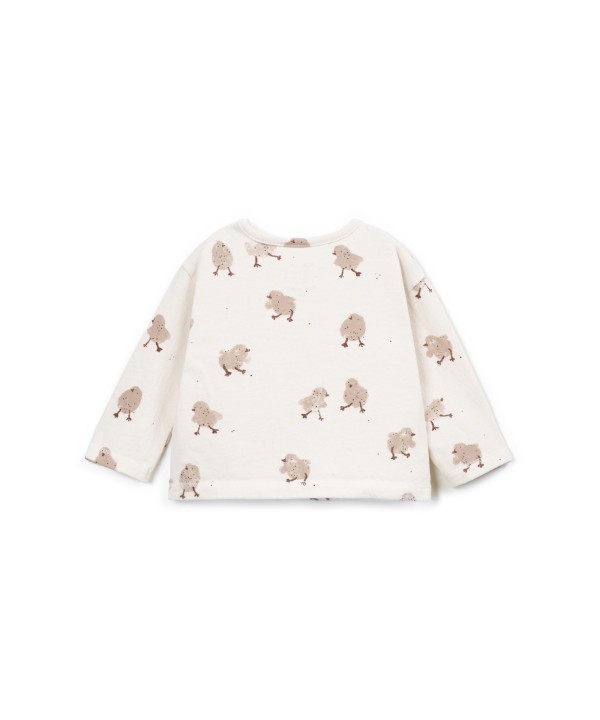 T-shirt with a mixture of natural fibers and recycled fibers