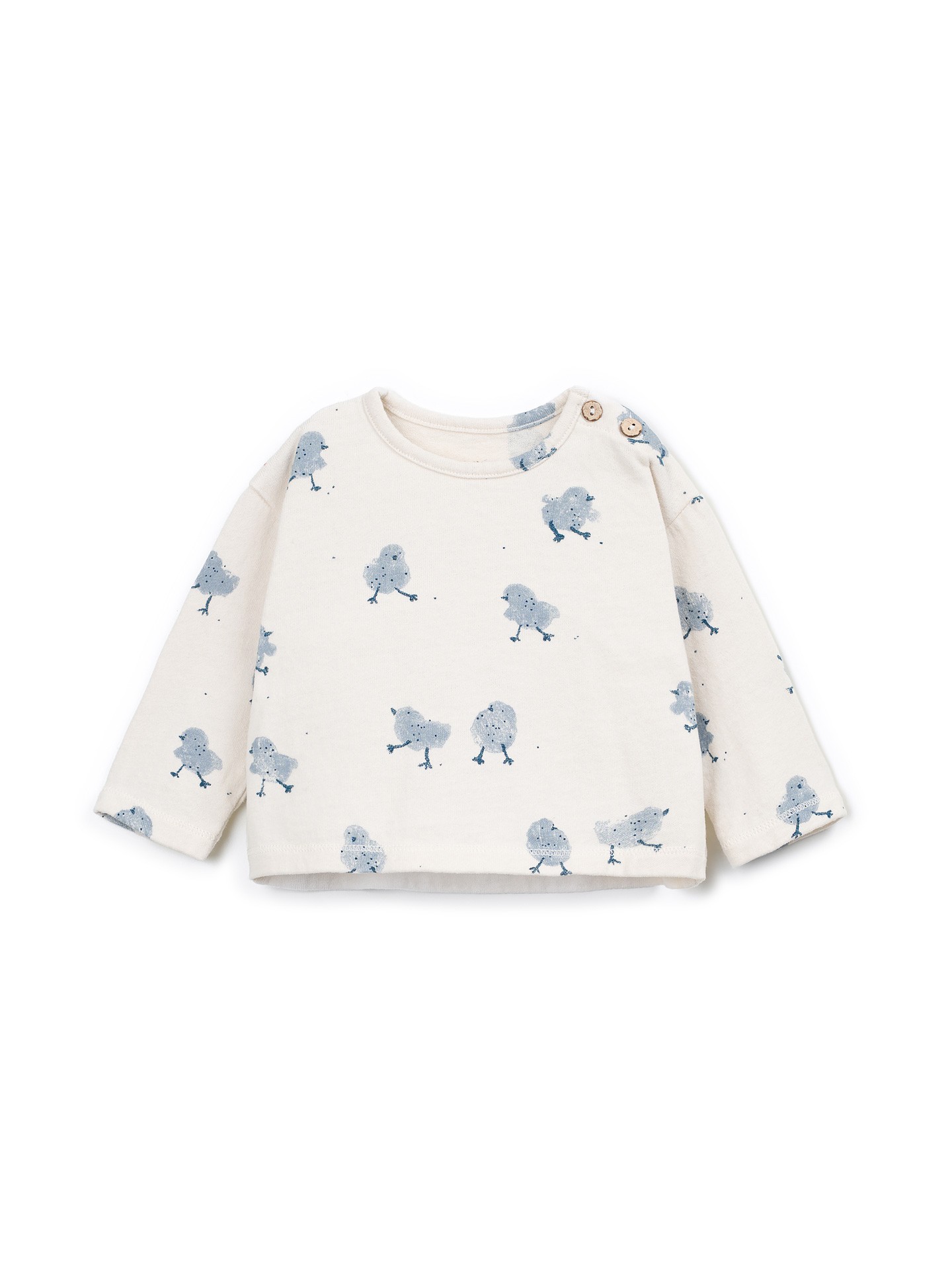 T-shirt with a mixture of natural and recycled fibers