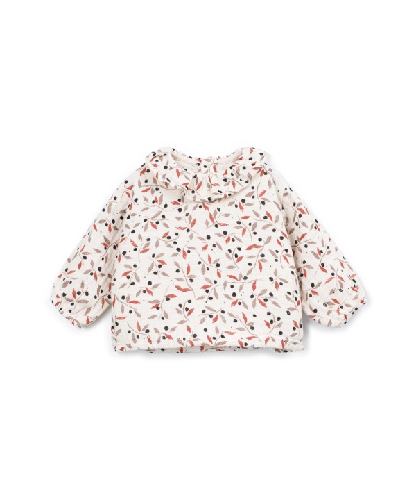 Blouse avec imprimé en tissu de coton