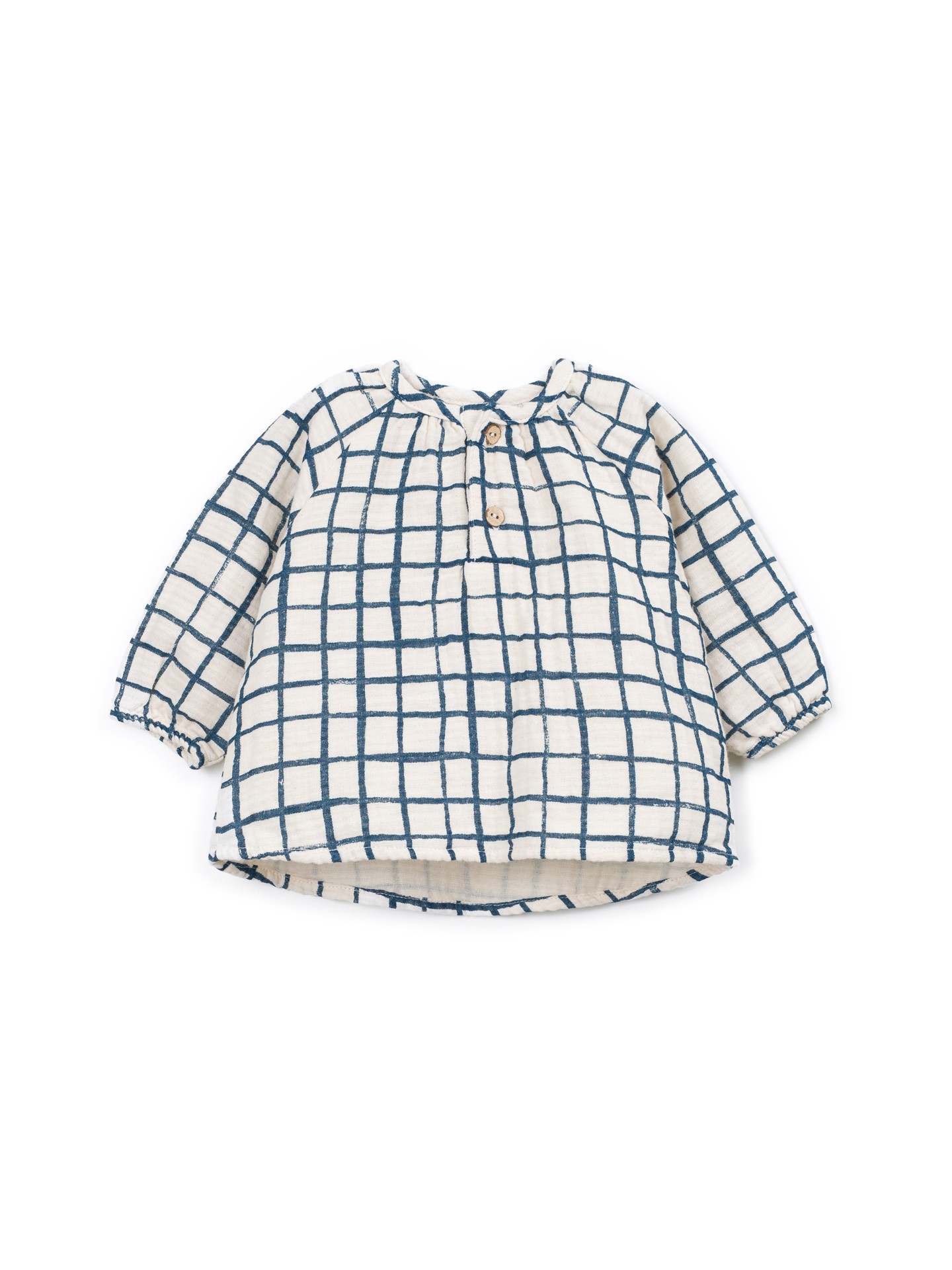 Blouse en tissu avec imprimé à carreaux