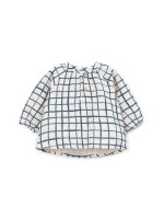 Fabric blouse with checkered print