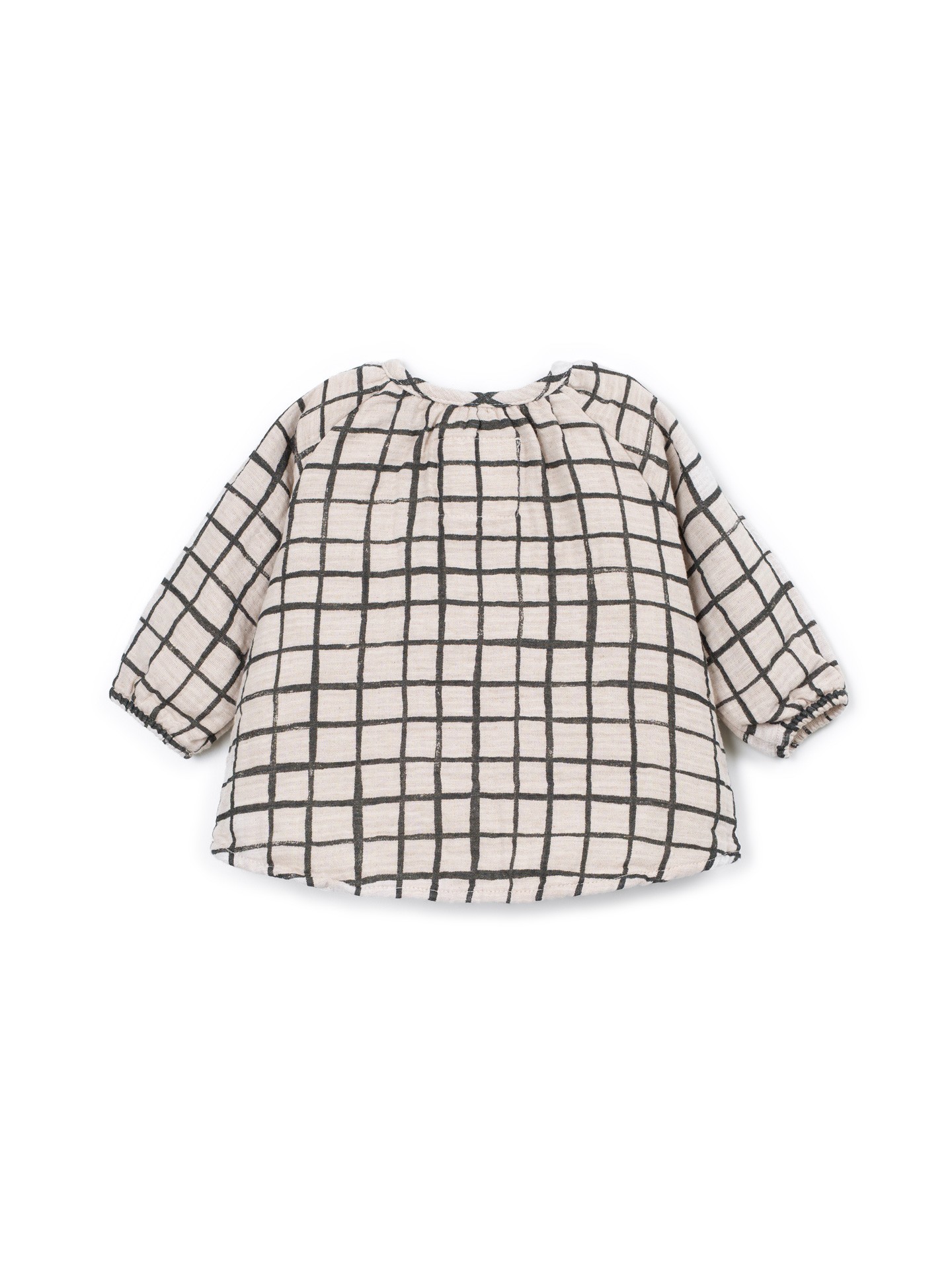 Blouse en tissu avec imprimé à carreaux