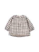 Fabric blouse with checkered print