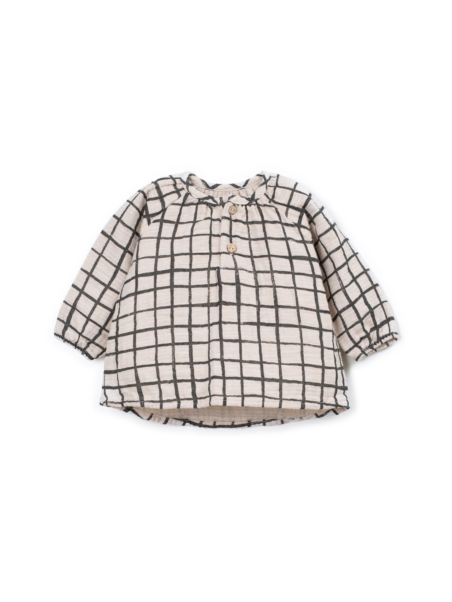 Blouse en tissu avec imprimé à carreaux