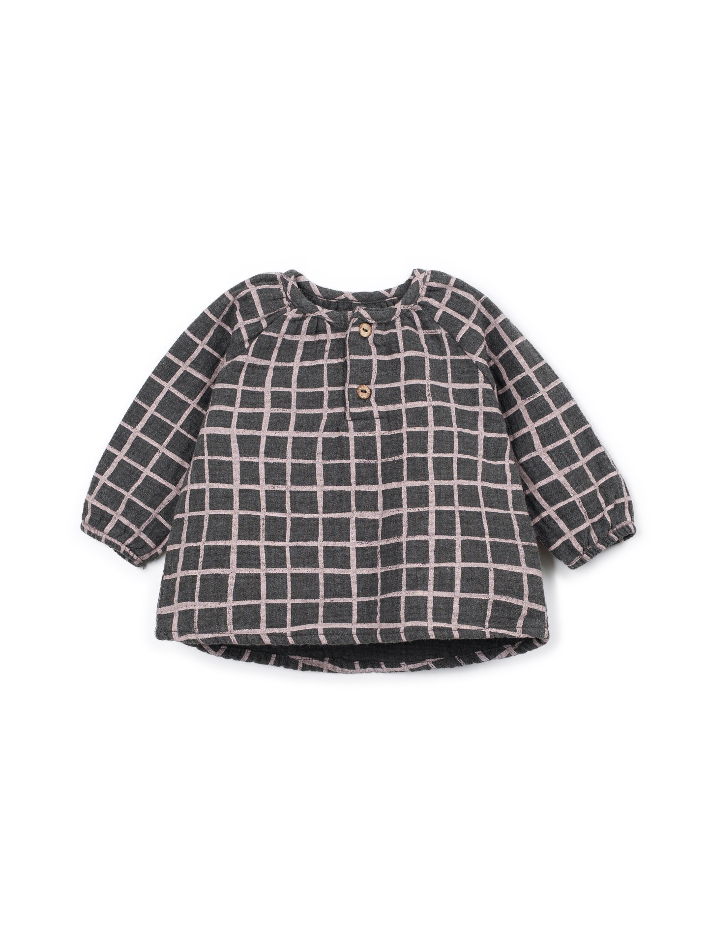 Blouse en tissu avec imprimé à carreaux