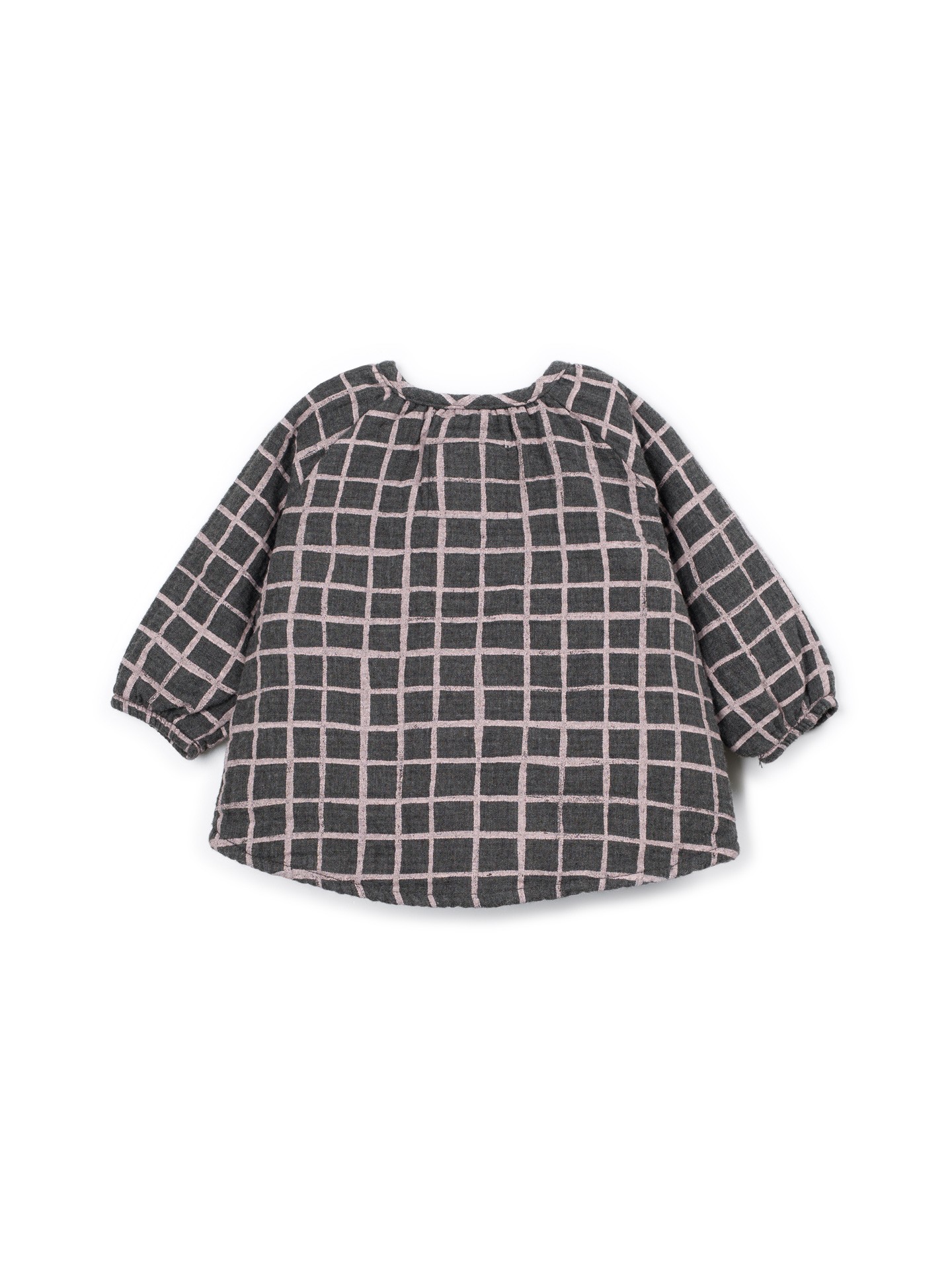 Blouse en tissu avec imprimé à carreaux